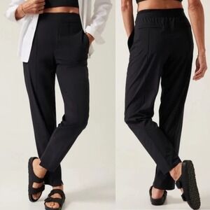 Athleta Brooklyn Heights High Rise Joggers Black Womens 12 Hiking Ripstop 2023